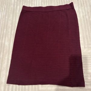 Maroon pencil skirt
